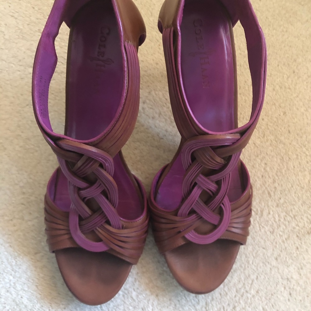 Cole Haan Nike Air Leather Platform Sandals US9